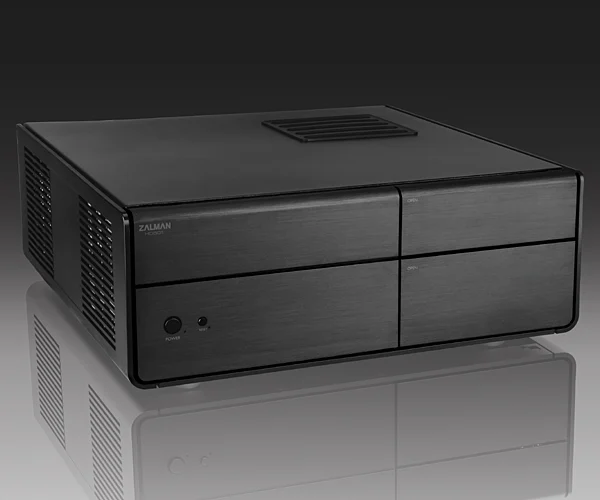 ZALMAN HTPC HD501 BLACK ALUMINUM ,Tool-free, no PSU, 2X 120mm FAN , USB2.0, Audio