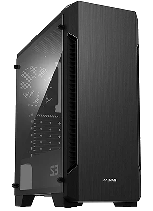 ZALMAN™ S3 FULL ACRYLIC SIDE PANEL Black ,Tool-free, no PSU, 1X120LED FAN , USB2.0/3.0, Audio