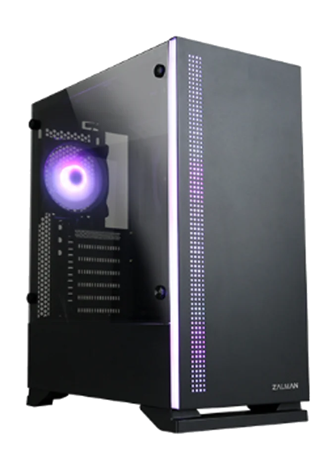 ZALMAN™ S5 Black ATX Mid Tower Black ,Tool-free, no PSU, 2X120MM RGB FAN, USB2.0/3.0, Audio