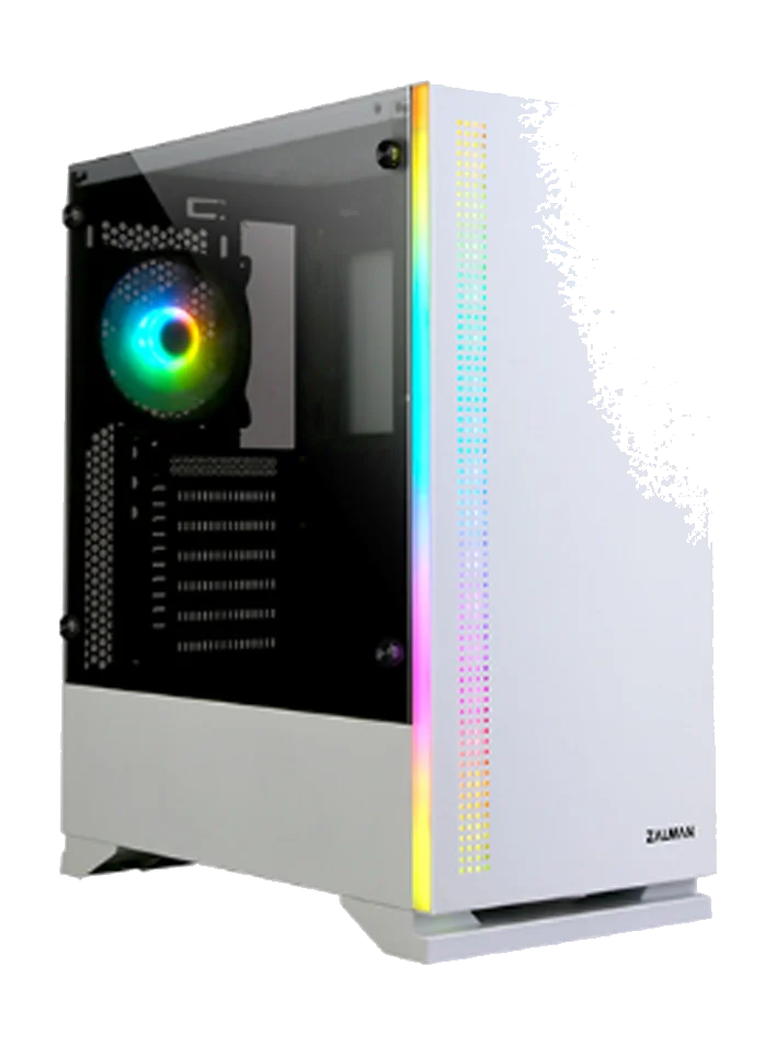 ZALMAN™ S5 WHITE ATX Mid Tower ,Tool-free, no PSU, 2X120MM RGB FAN, USB2.0/3.0, Audio