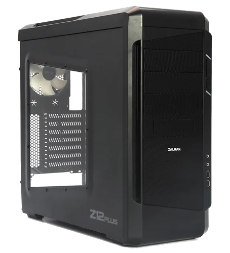 ZALMAN™ Z12 Plus ATX Mid Tower Black ,Tool-free, no PSU, 2X 120mm FAN , USB2.0/3.0, Audio