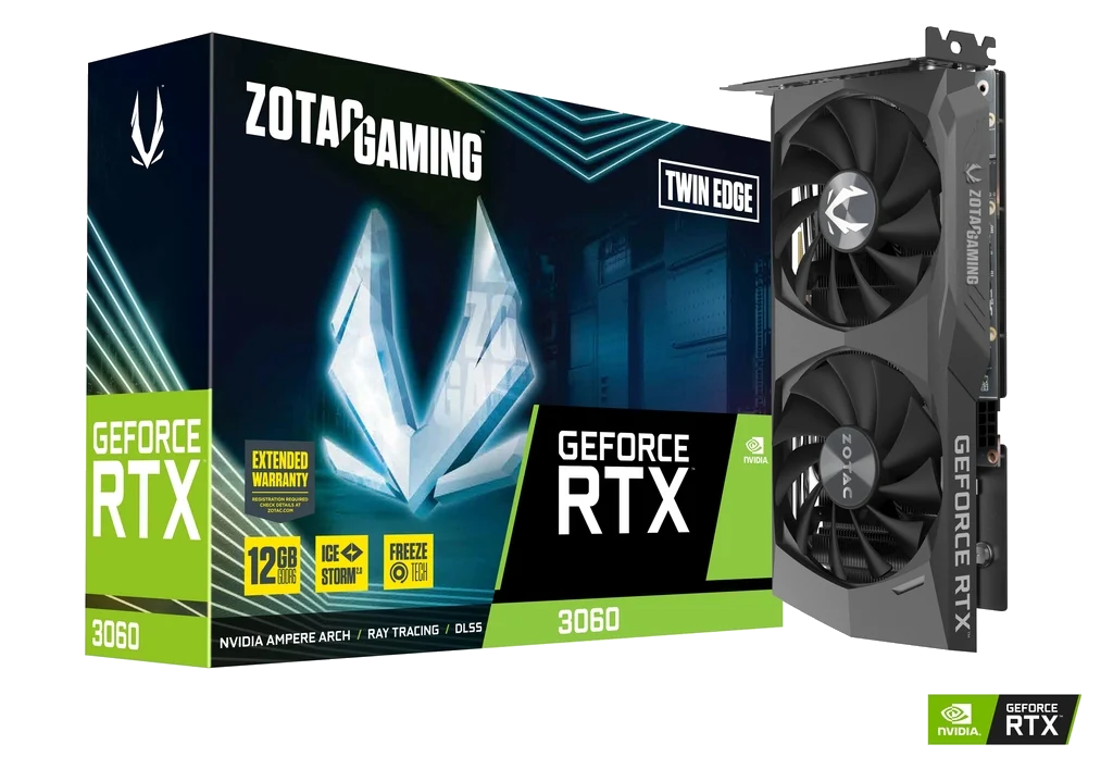 ZOTAC GAMING GeForce RTX 3060 Twin Edge 12GB DisplayPort / HDMI, PCI-E