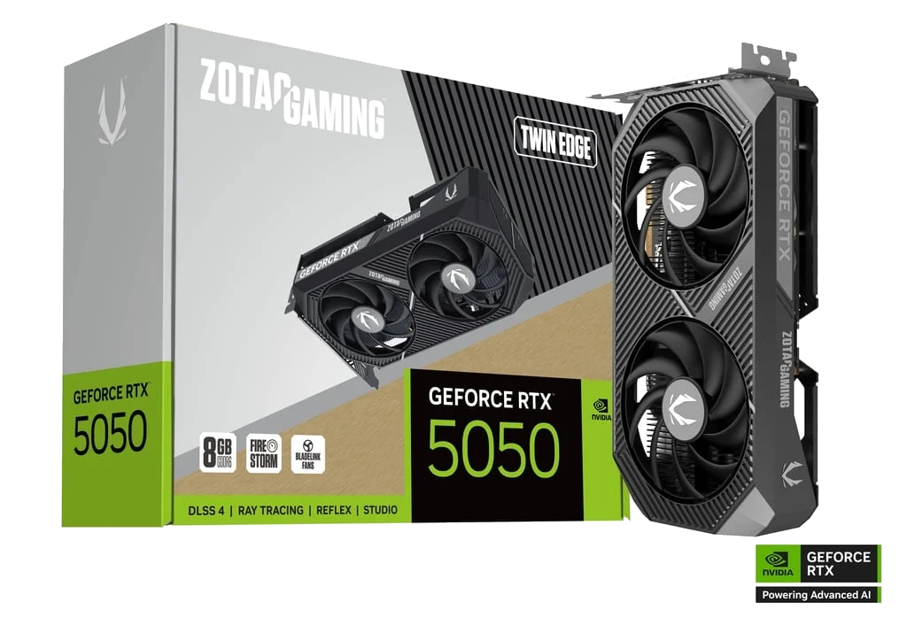 ZOTAC GAMING GeForce RTX 5050 Twin Edge 8GB DisplayPort / HDMI, PCI-E