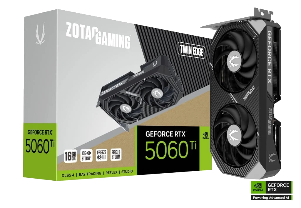 ZOTAC GAMING GEFORCE RTX 5060 Ti 16GB TWIN EDGE / DisplayPort / HDMI, PCI-E