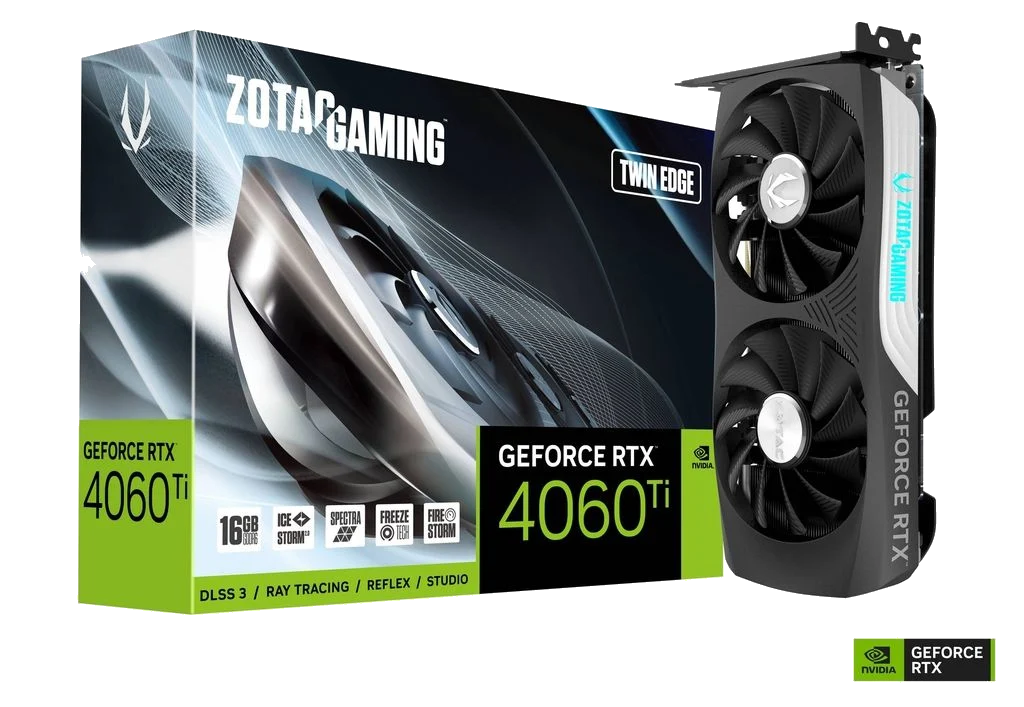 ZOTAC GAMING GeForce RTX 4060TI 16GB Twin Edge / DisplayPort / HDMI, PCI-E